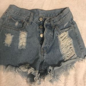 Denim shorts